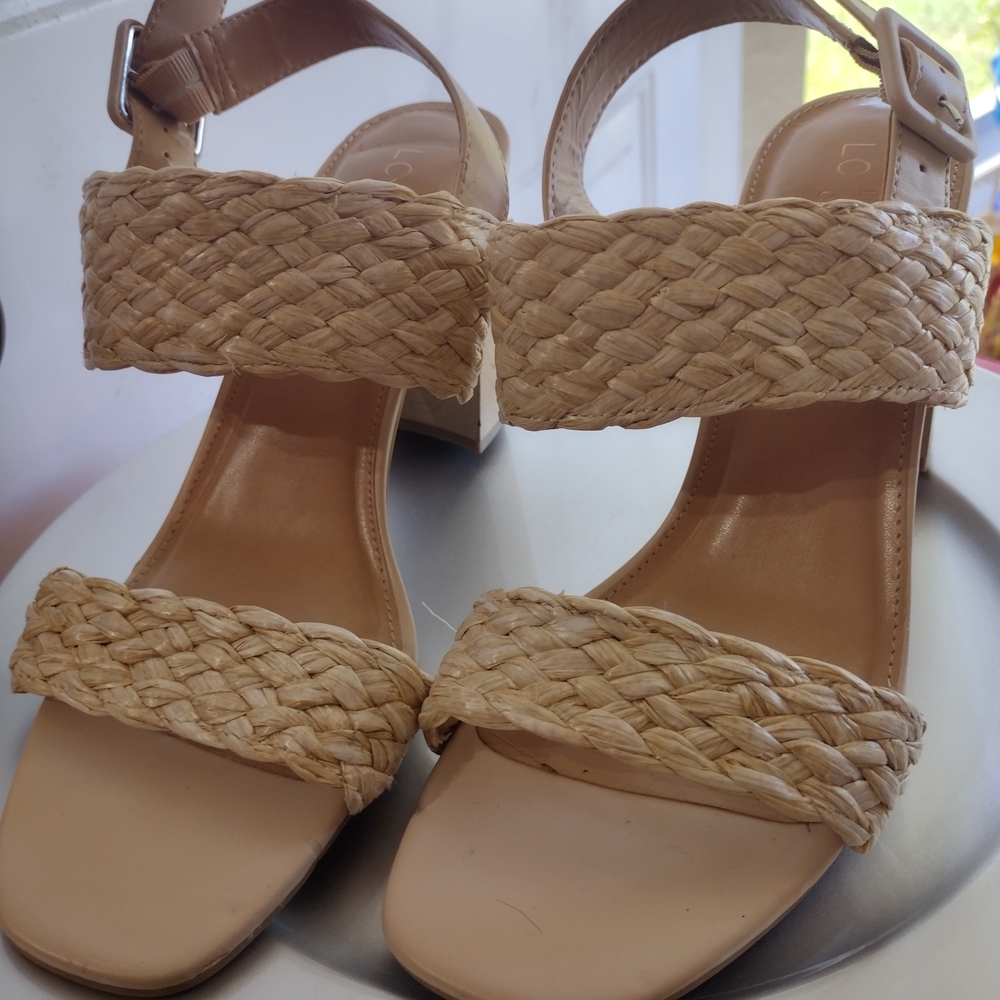 LC Lauren Conrad Tan Braided Sandals